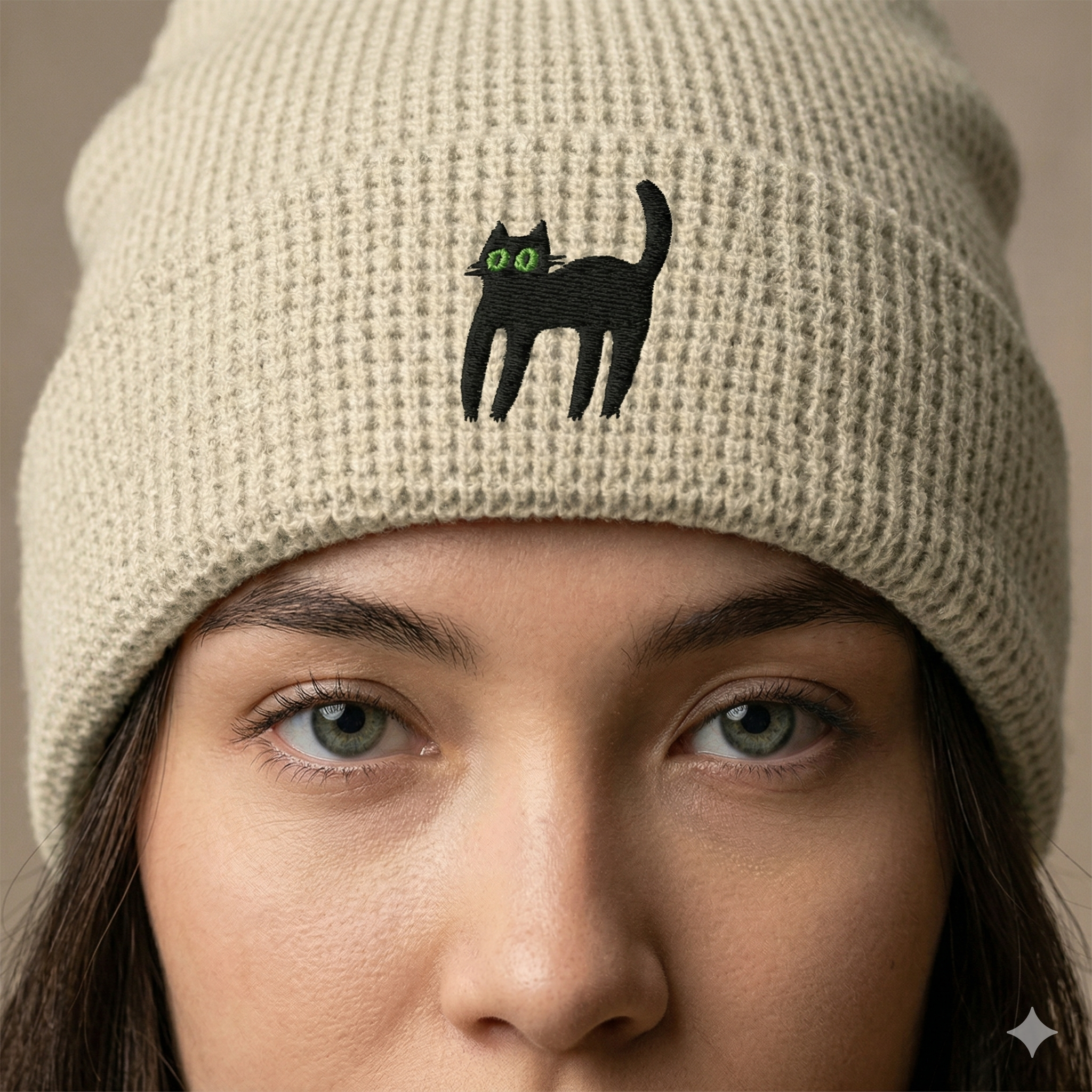 Scaredy Cat Waffle Beanie