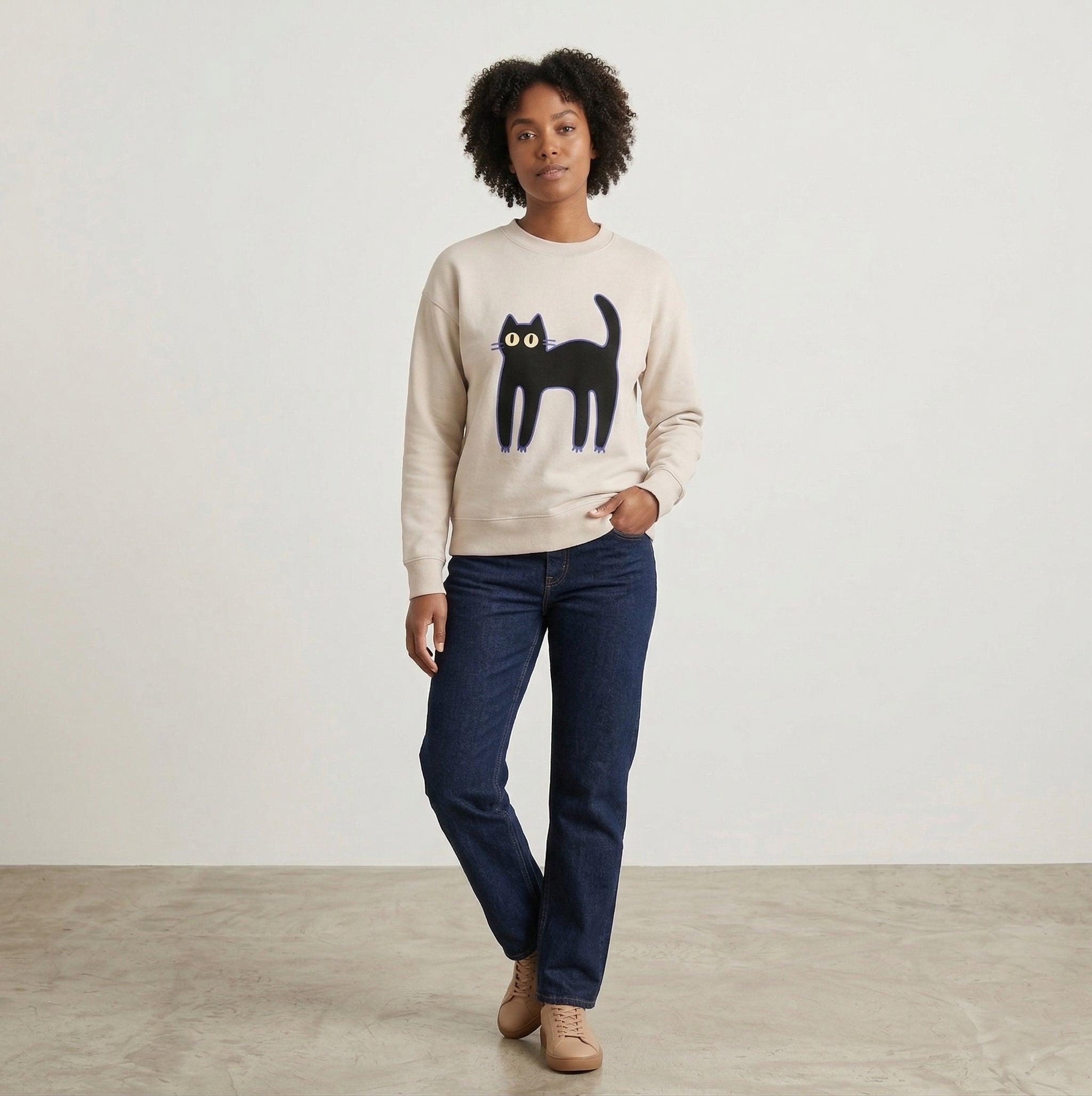 Scaredy Cat Crewneck Pullover