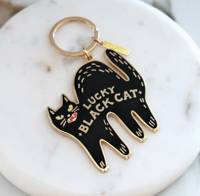 Lucky Black Cat Keychain