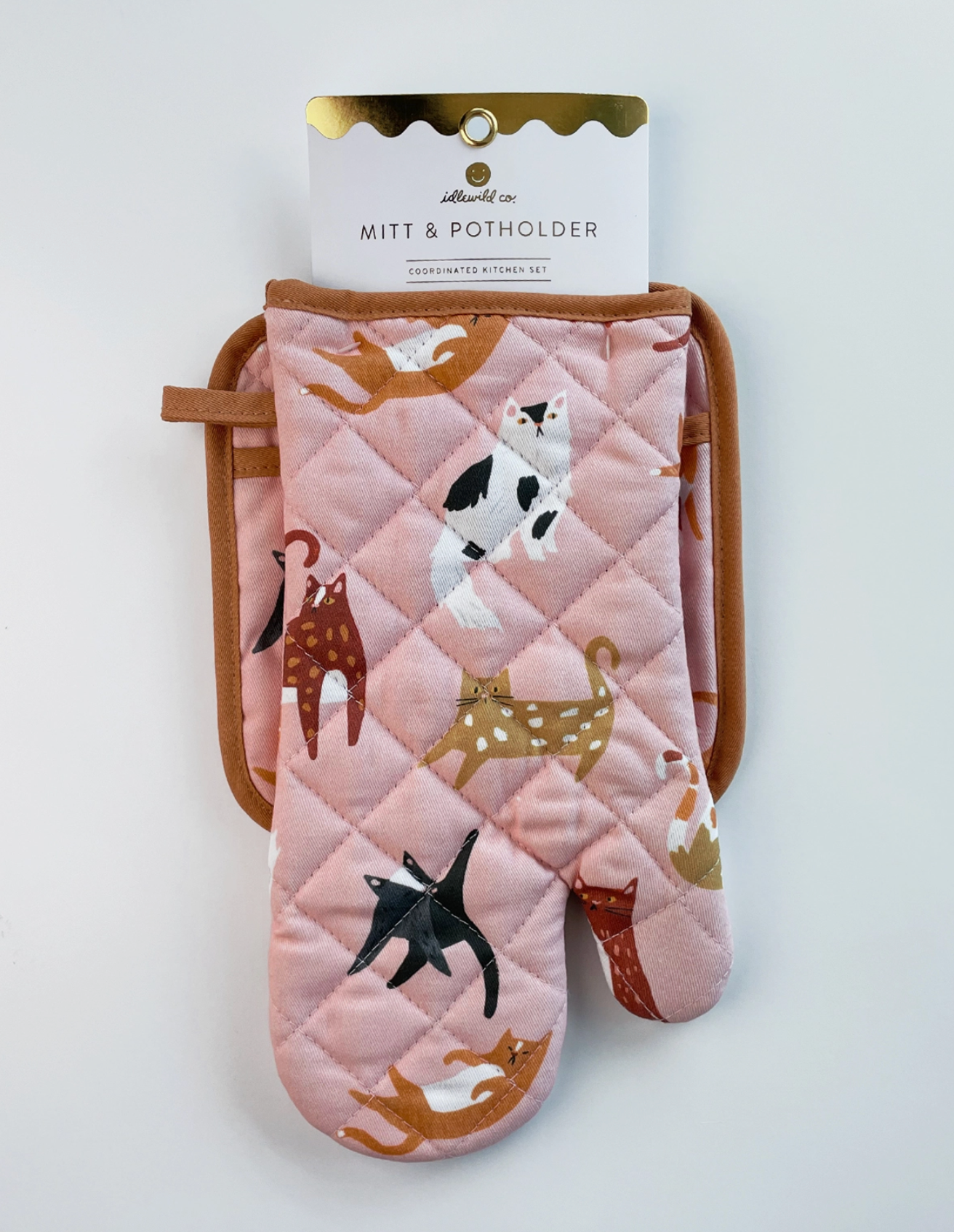 Cats Oven Mitt + Potholder Set