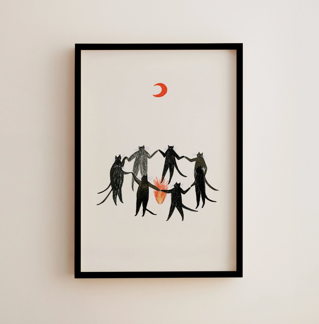 Mystic Cats Art Print