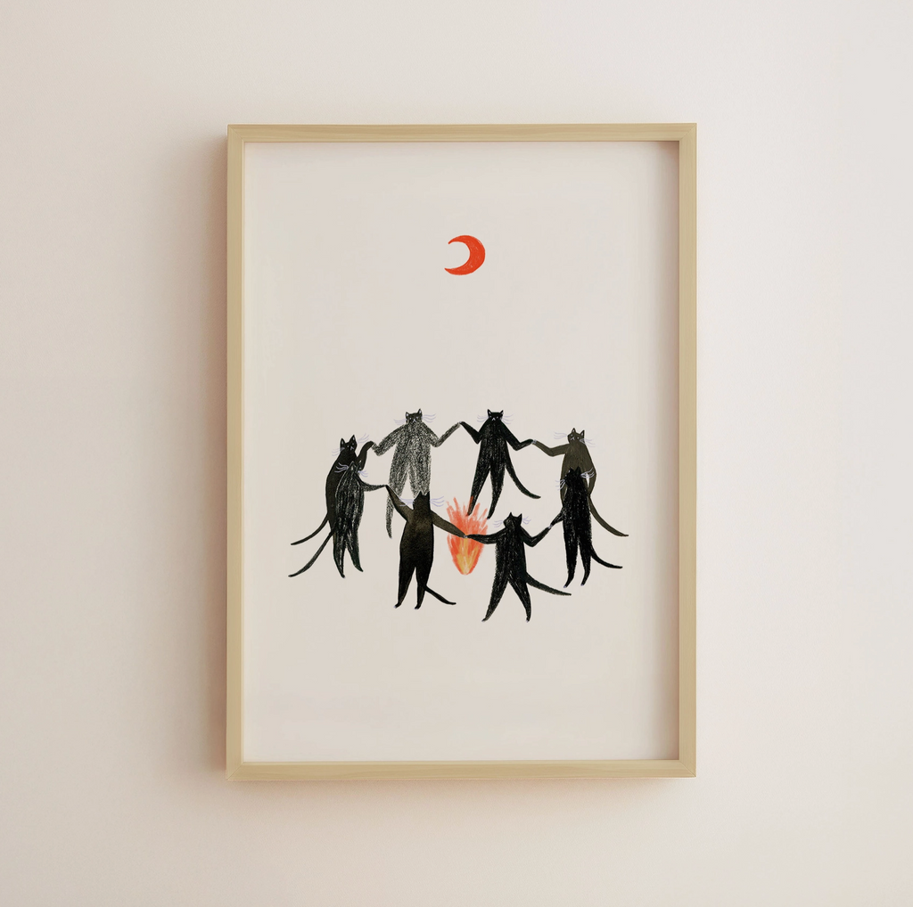 Mystic Cats Art Print