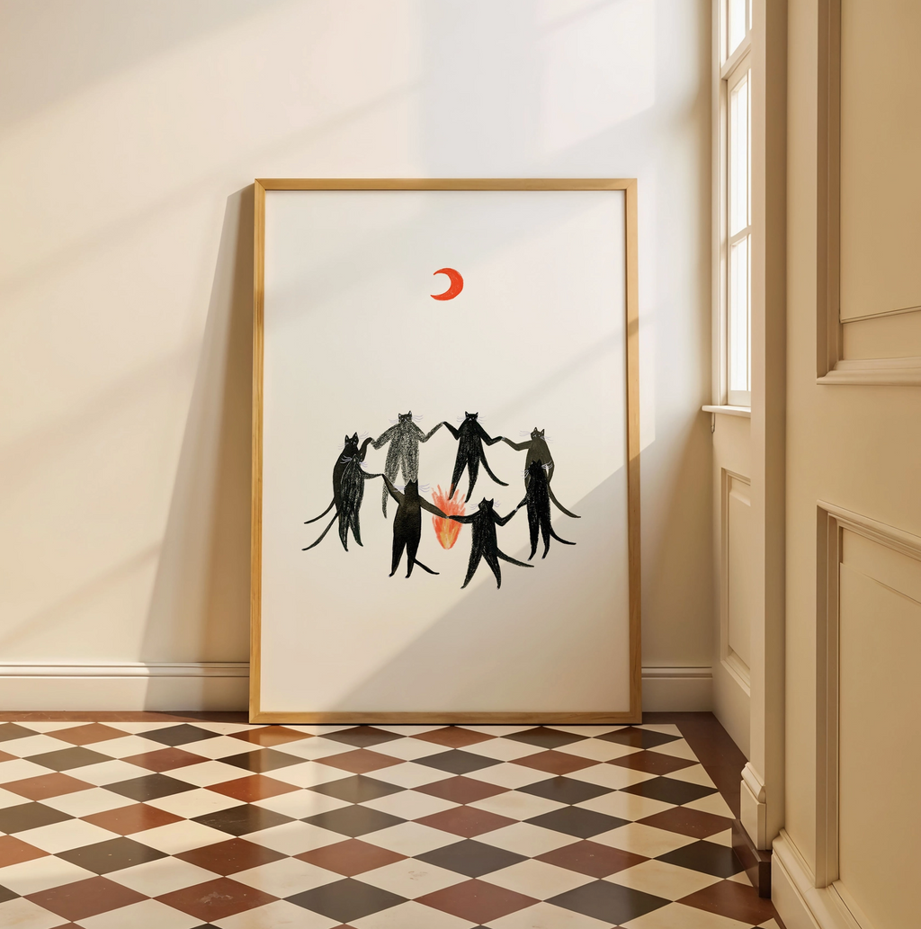 Mystic Cats Art Print