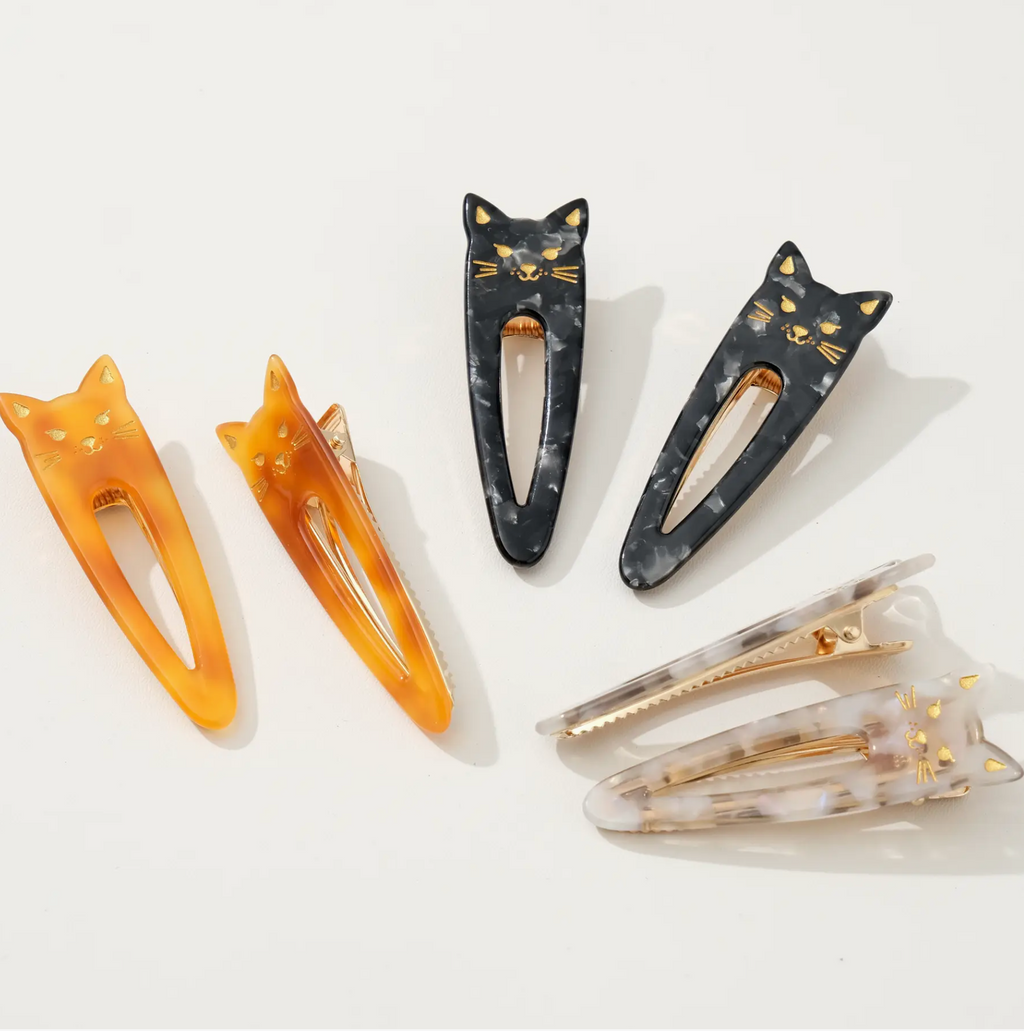 Classic Pointed Cat Barrette Clip (Set of 2)