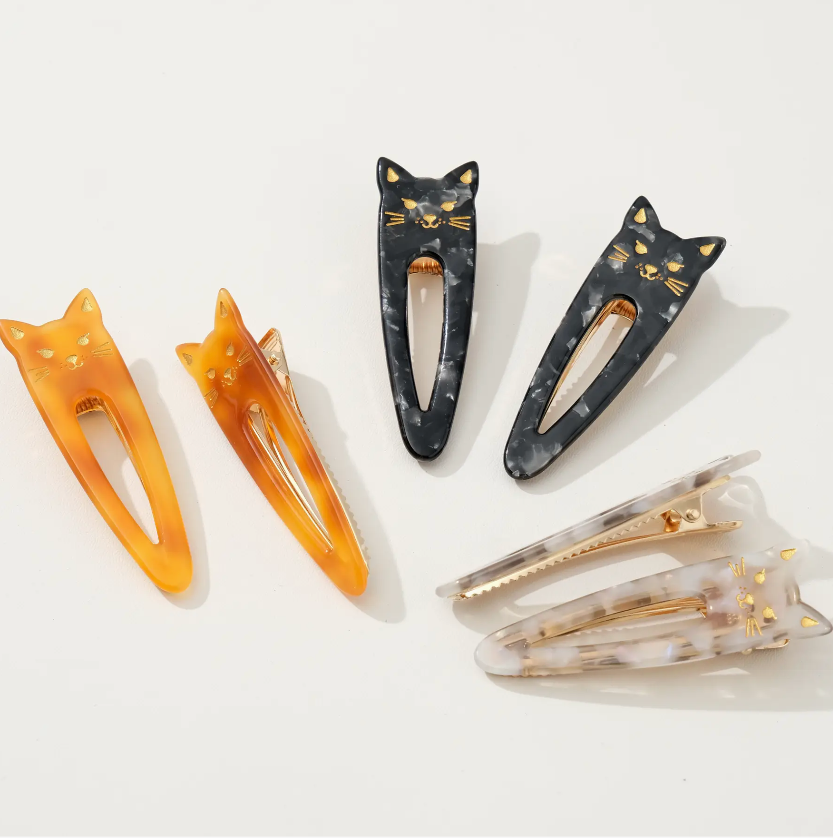 Classic Pointed Cat Barrette Clip (Set of 2)