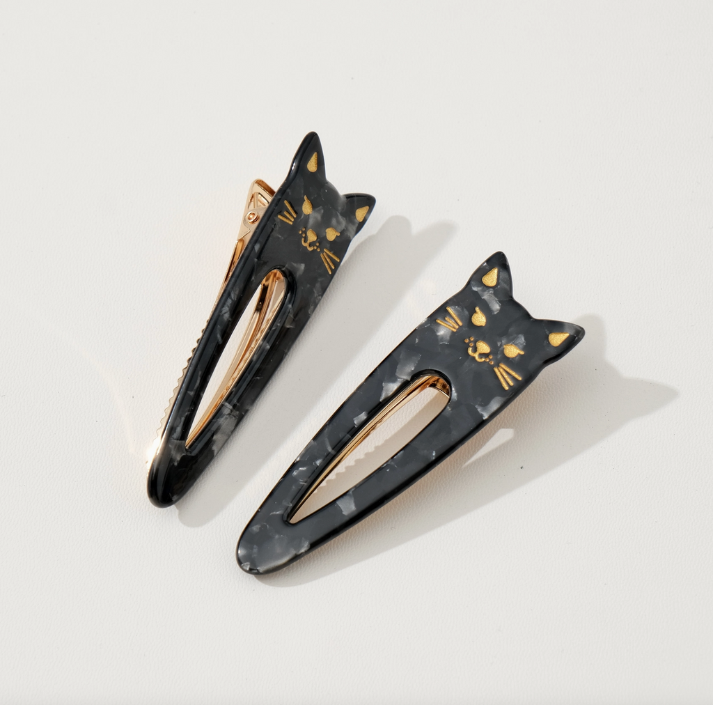 Classic Pointed Cat Barrette Clip (Set of 2)