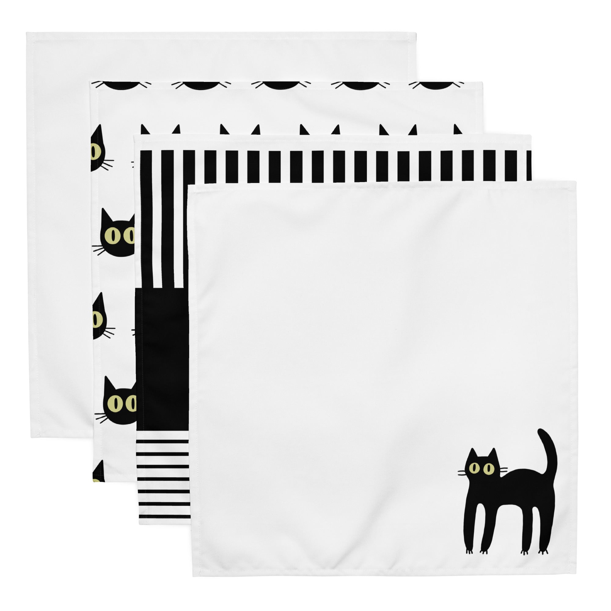 Black Cat Cloth Napkins (Set of 4)